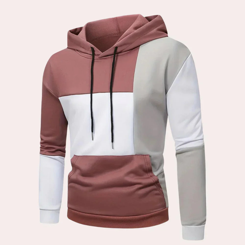 Petar – snygg herrtröja med färgblock och huva