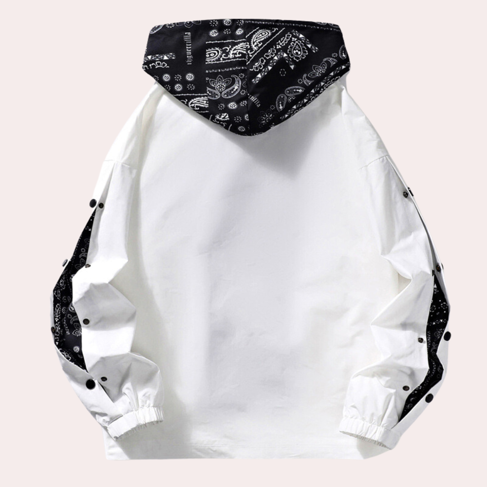 Vallois – herrjacka med huva och tryckt foder