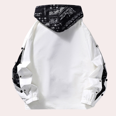 Vallois – herrjacka med huva och tryckt foder