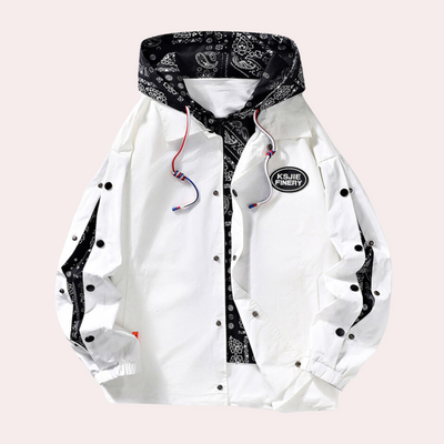 Vallois – herrjacka med huva och tryckt foder