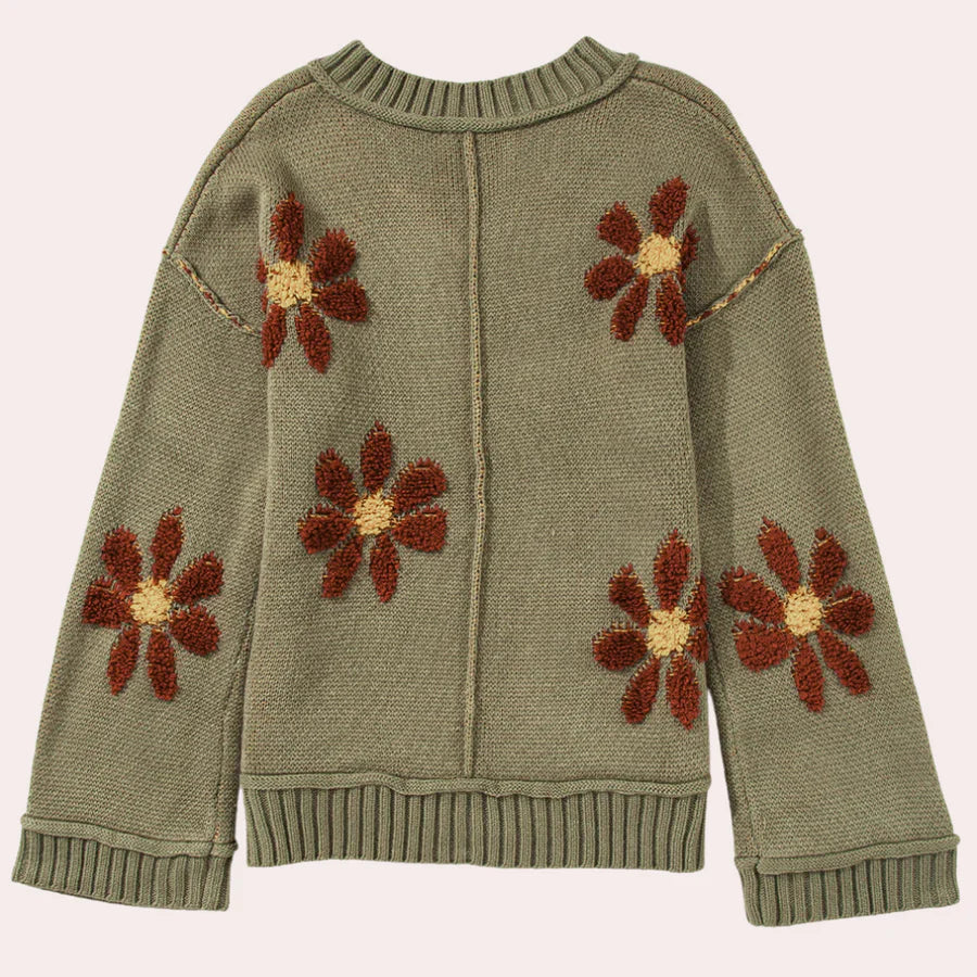 Honoria – damtröja gjord av blomstickat
