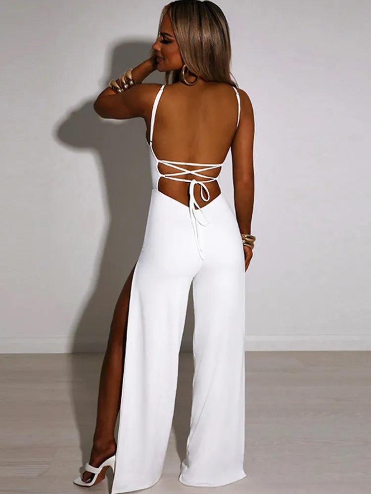 Nicole - Ärmlös Jumpsuit för Kvinnor med Slits