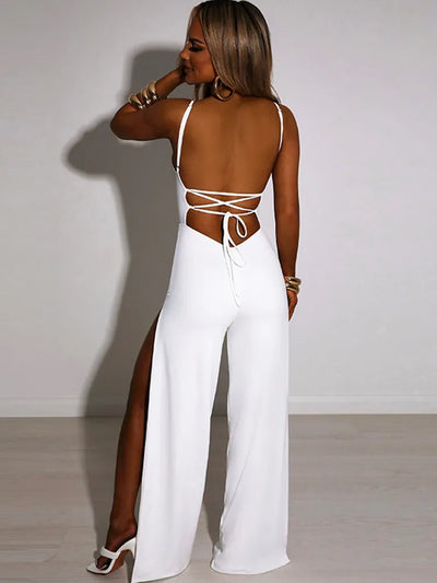 Nicole - Ärmlös Jumpsuit för Kvinnor med Slits