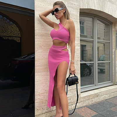 Elise - Elegant Tvådelat Set med Slits