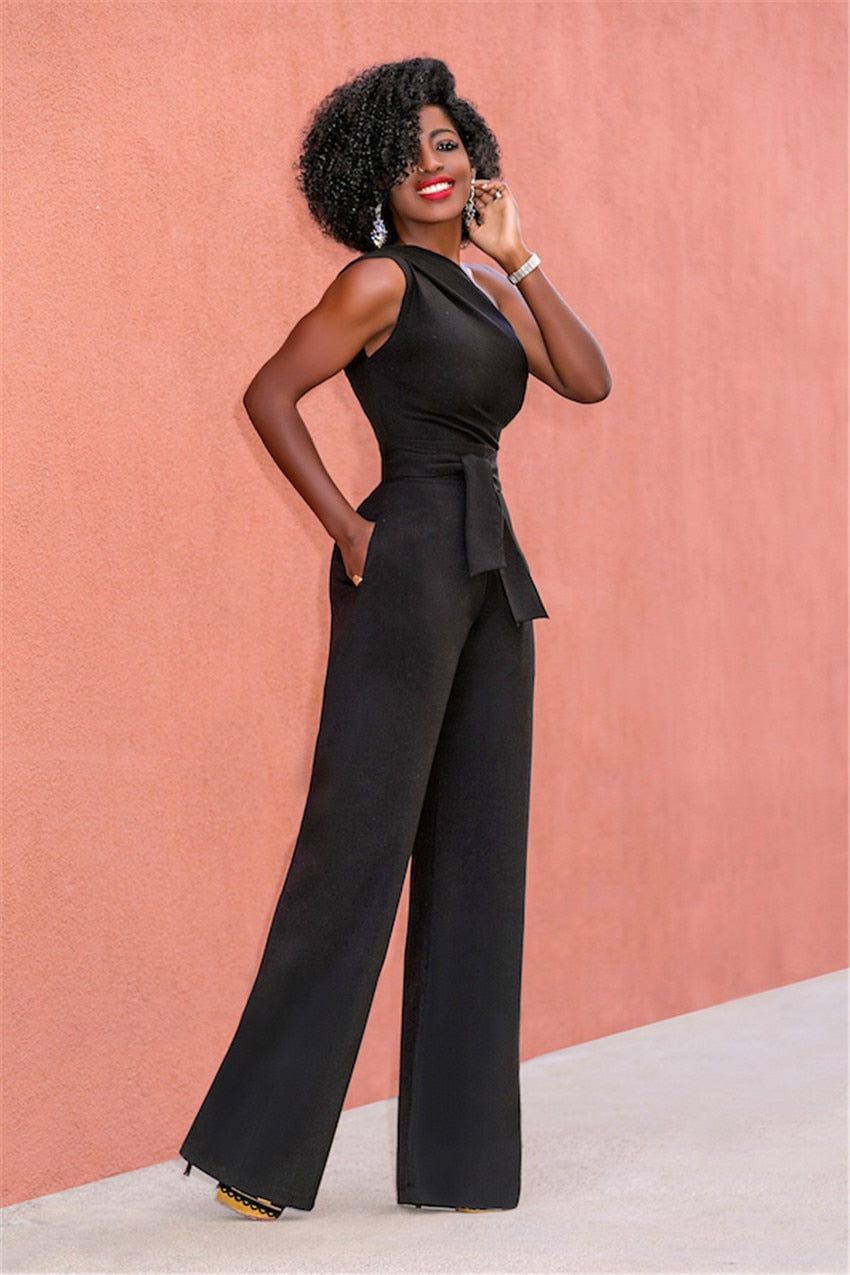 Traci - Damernas Enaxlad Jumpsuit med Knytning