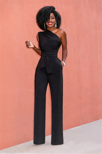 Traci - Damernas Enaxlad Jumpsuit med Knytning
