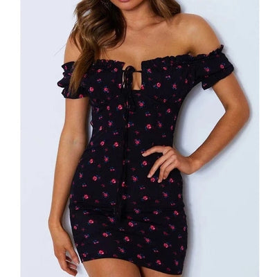 Asia - Off Shoulder Sommarklänning för Kvinnor