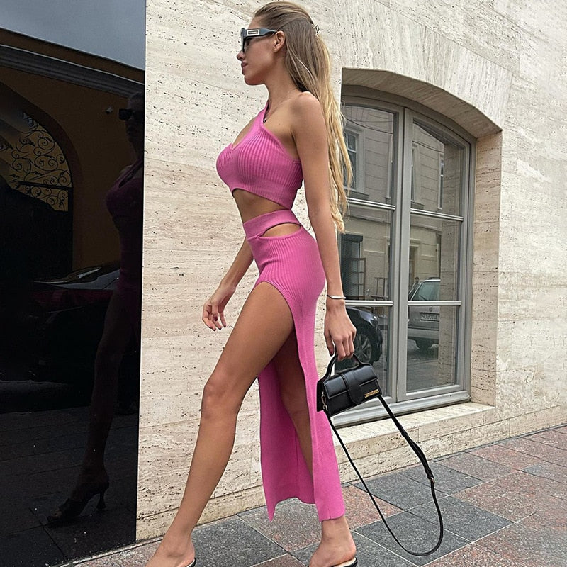 Elise - Elegant Tvådelat Set med Slits