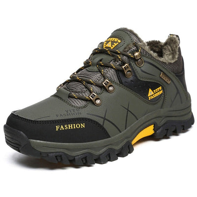 Vinterkängor för herrar, vattentäta sneakers i läder