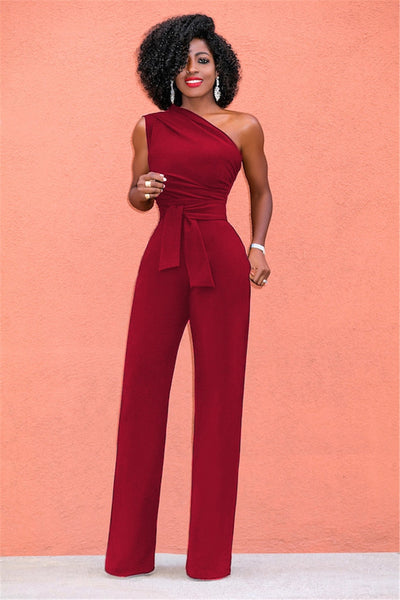 Traci - Damernas Enaxlad Jumpsuit med Knytning