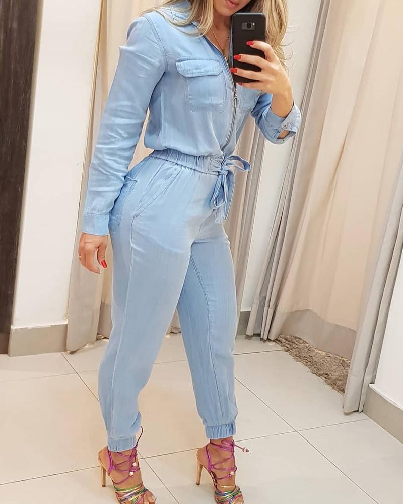 Traci - Jumpsuit för Kvinnor med Knappar