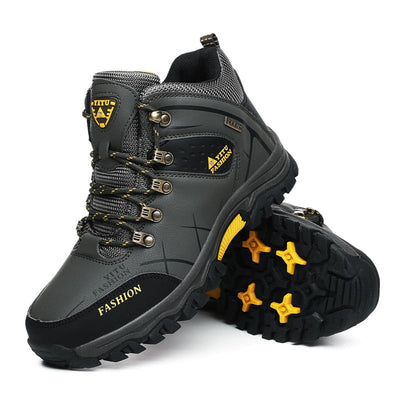 Vinterkängor för herrar, vattentäta sneakers i läder