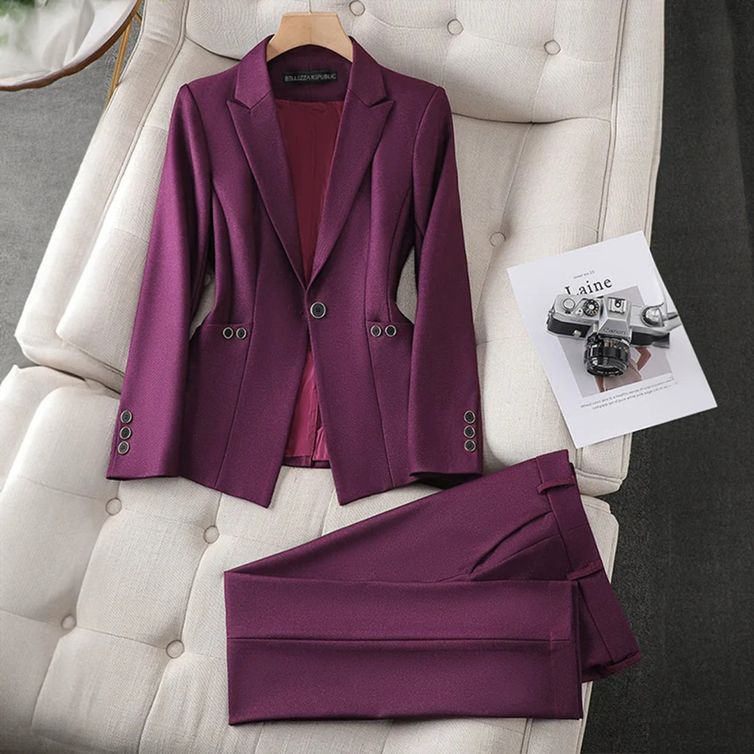 Laura - Lyxig Kvinnor Blazer & Byx Set
