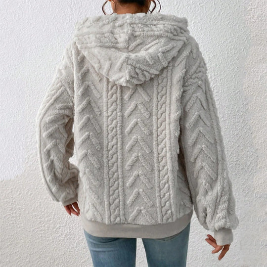 Casual luvtröja i teddyfleece från sol