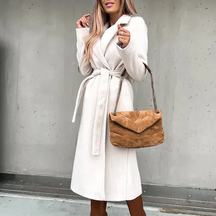 Taura - trenchcoat i ullblandning för kvinnor