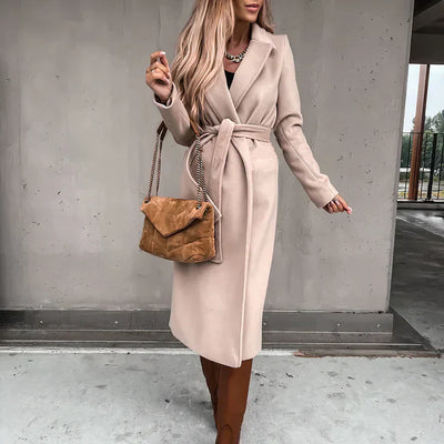 Taura - trenchcoat i ullblandning för kvinnor
