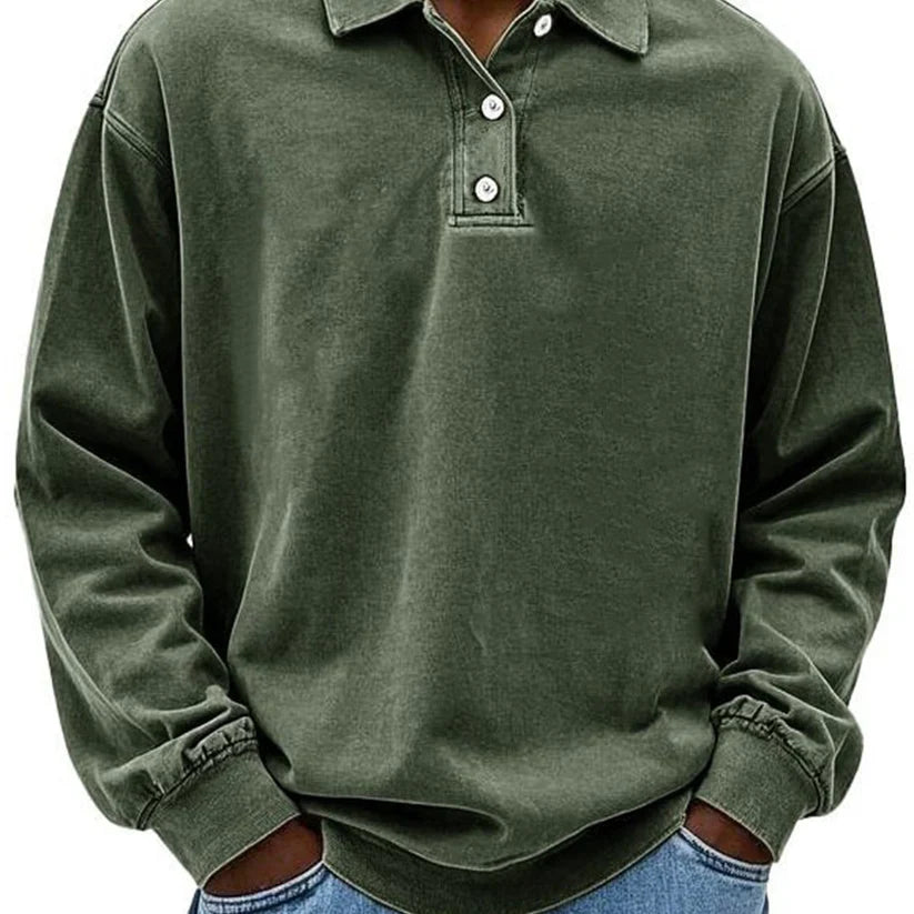 Lukas – polotröja med långa ärmar och ribbade muddar