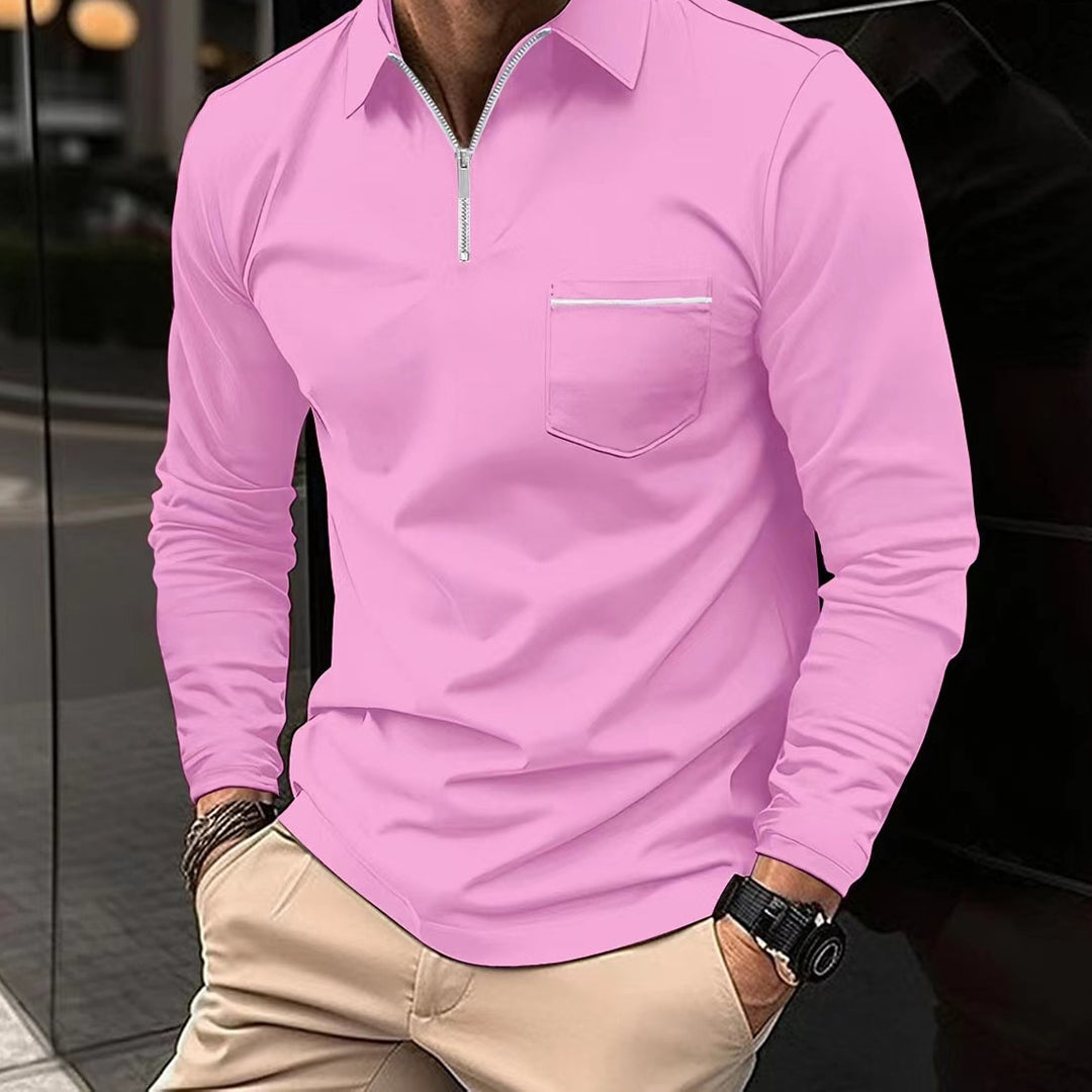 Todd - Langärmeliges Poloshirt