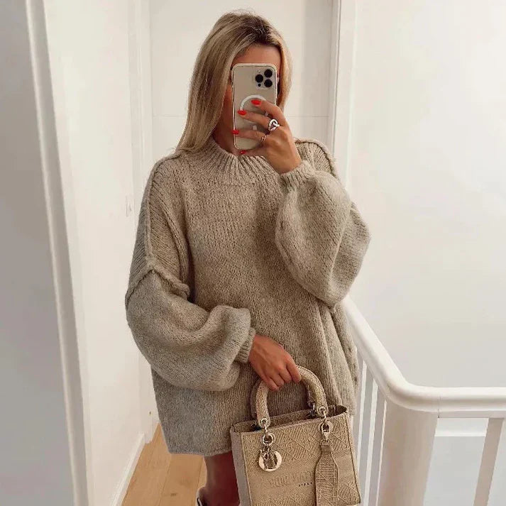 Löst sittande jumper för avslappnad look för kvinnor