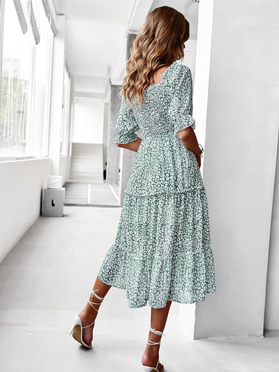Mollie - Kvinna off Shoulder Volang Sommarklänning