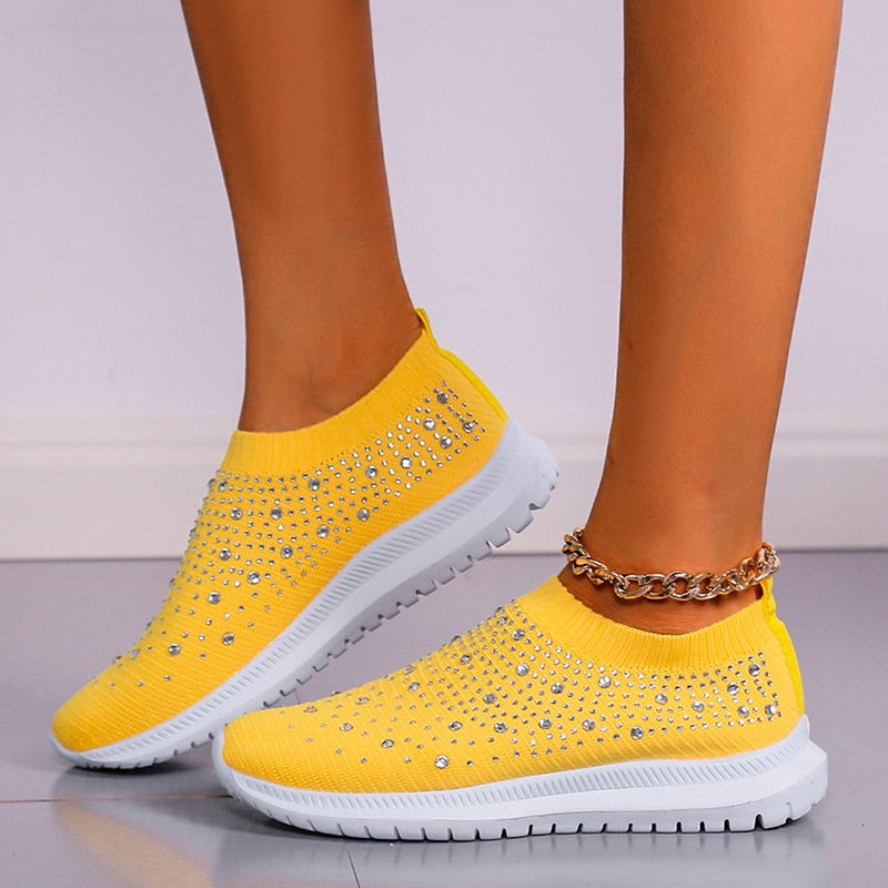 Rosalia - Slip-On Sko med Strassdekoration