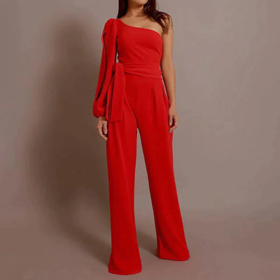Ada - Damens Jumpsuit med en Axel och Slits