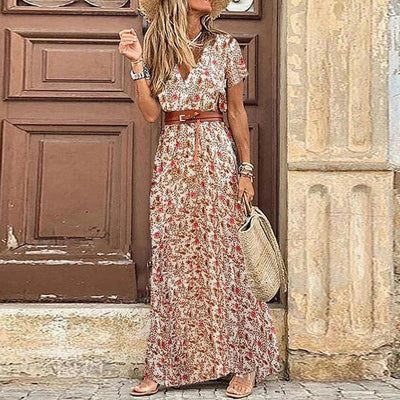 Wendy - lång boho klänning