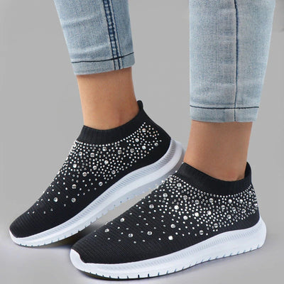 Rosalia - Slip-On Sko med Strassdekoration