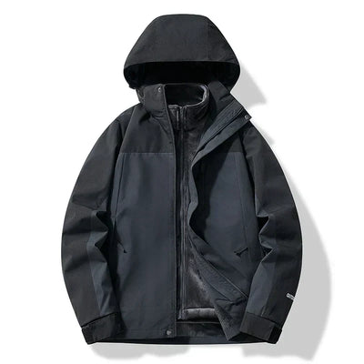 Herrskidjacka med huva för utomhusbruk – väderbeständig och funktionell