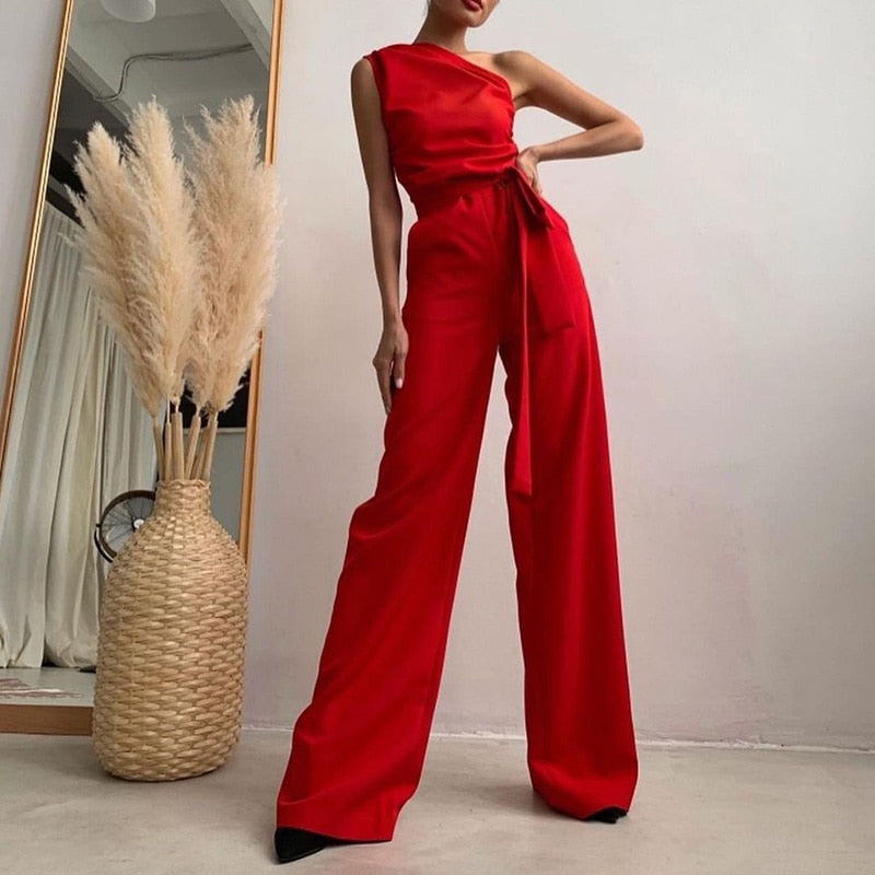 Fay - Jumpsuit med en Axel för Kvinnor