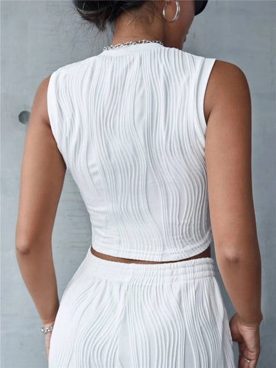 Brie - Stilren Ribbad Crop Top
