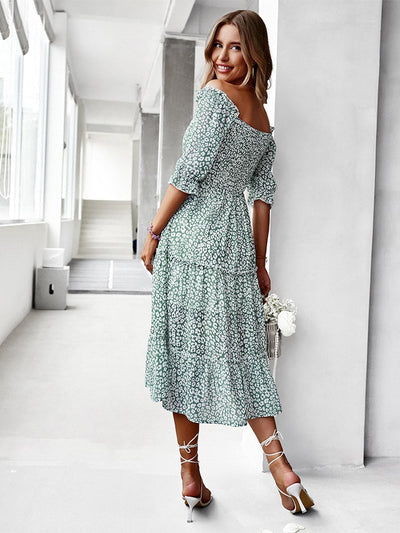 Mollie - Kvinna off Shoulder Volang Sommarklänning