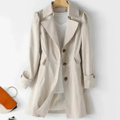 Elegante trenchcoat-jacka med snyggt snitt för värdar och vinter