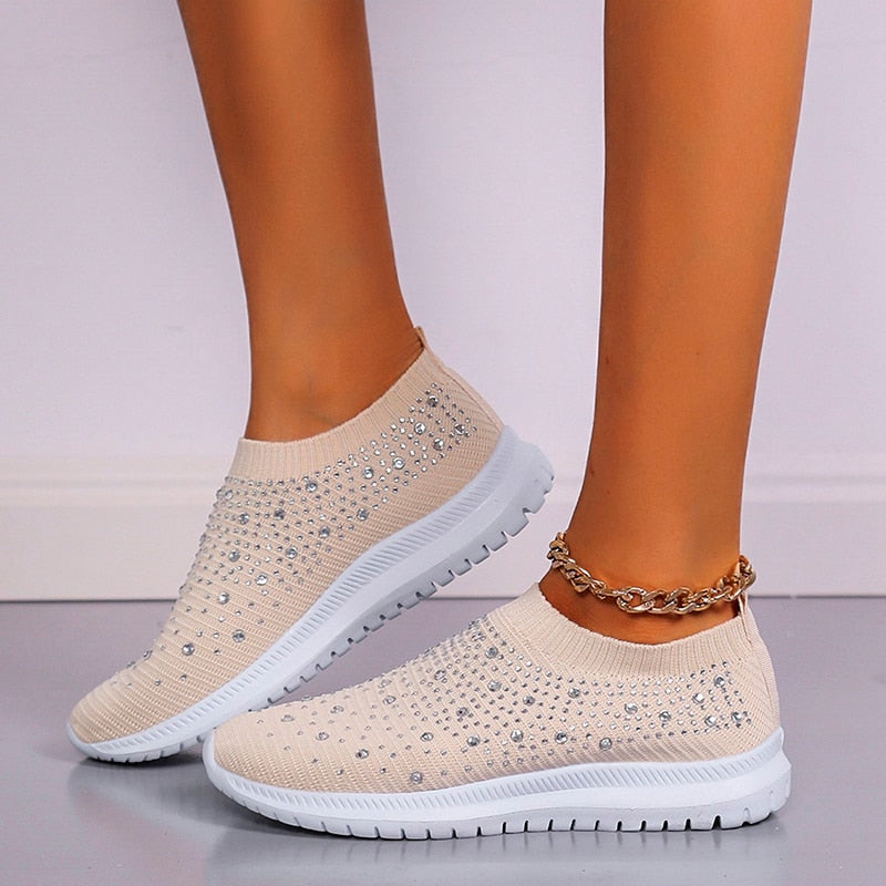 Rosalia - Slip-On Sko med Strassdekoration