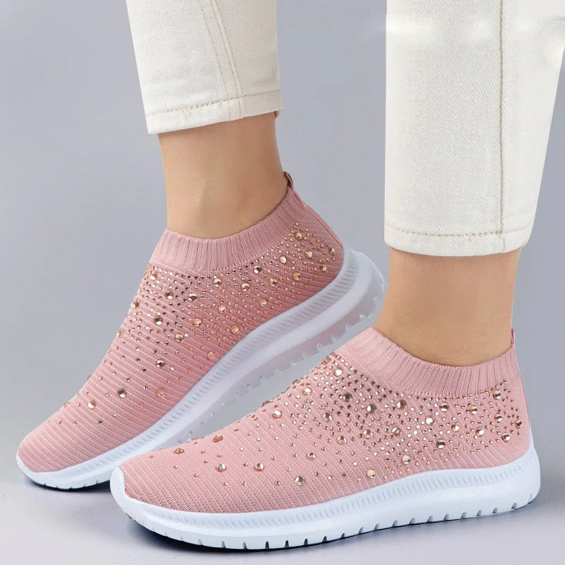 Rosalia - Slip-On Sko med Strassdekoration