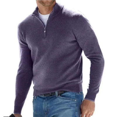 Tom Polo - snygg tröja med dragkedja för män (italiensk design)