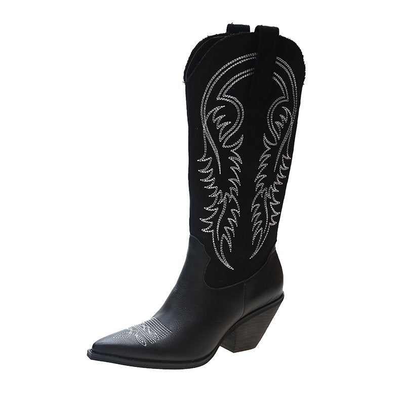 Layla - Basic Cowboyboots i Konstläder