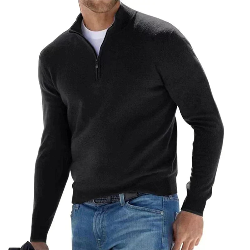 Tom Polo - snygg tröja med dragkedja för män (italiensk design)