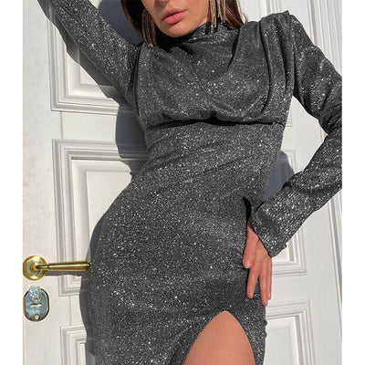 Bethan - Damens Långärmad Glitternyårs Klänning