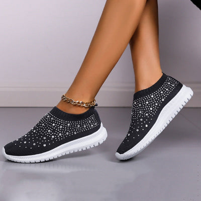 Rosalia - Slip-On Sko med Strassdekoration