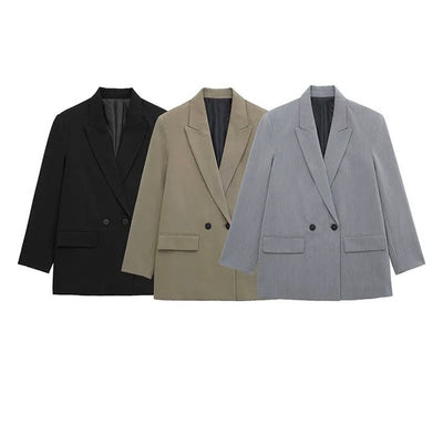 Amiah - elegant blazer med långa ärmar och strukturerad design