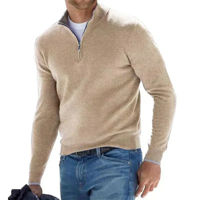 Tom Polo - snygg tröja med dragkedja för män (italiensk design)