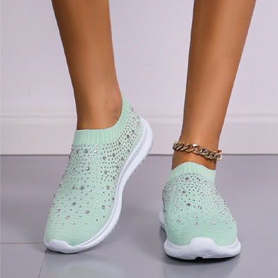Rosalia - Slip-On Sko med Strassdekoration