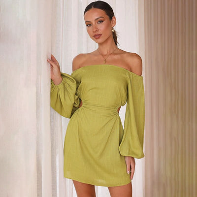 Faiza - Kvinna off Shoulder Sommarklänning