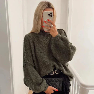Löst sittande jumper för avslappnad look för kvinnor