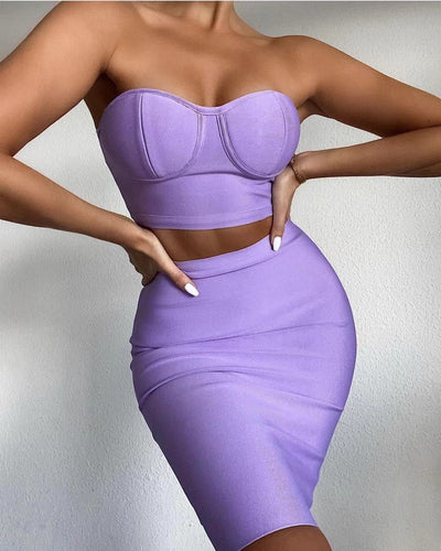 Jessa - Strapless & Kjol Kvinnor Set