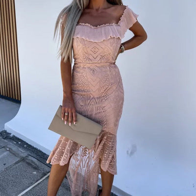 Zara - Off Shoulder Sommarklänning för Kvinnor