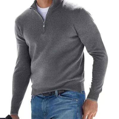 Tom Polo - snygg tröja med dragkedja för män (italiensk design)