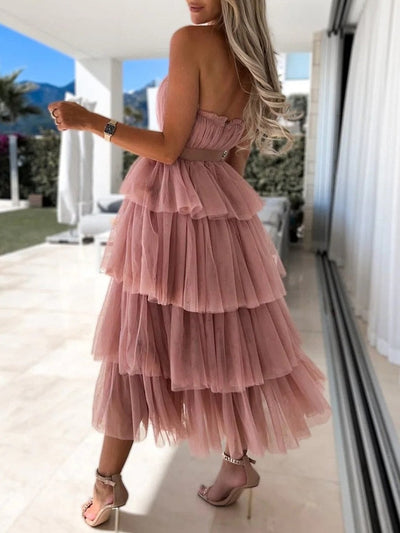 Krystal - Damens Sweetheart Chiffongklänning till Bröllop