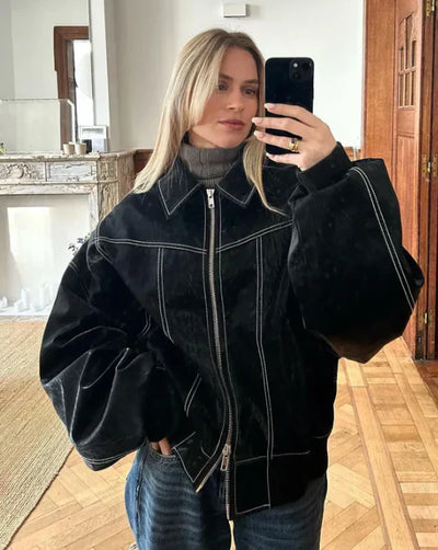 Birte – oversized lerjacka